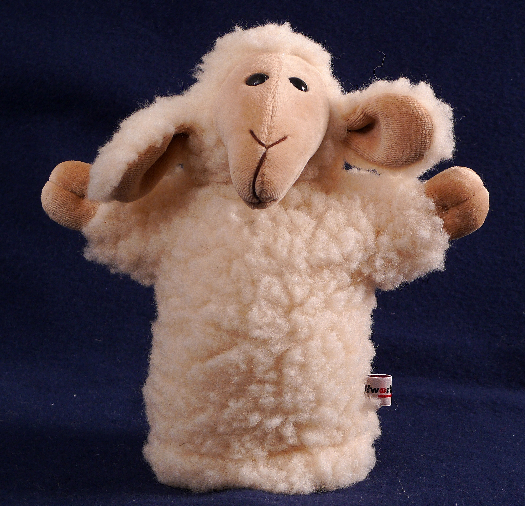 Handpuppe Tier Schaf aus Schafwolle